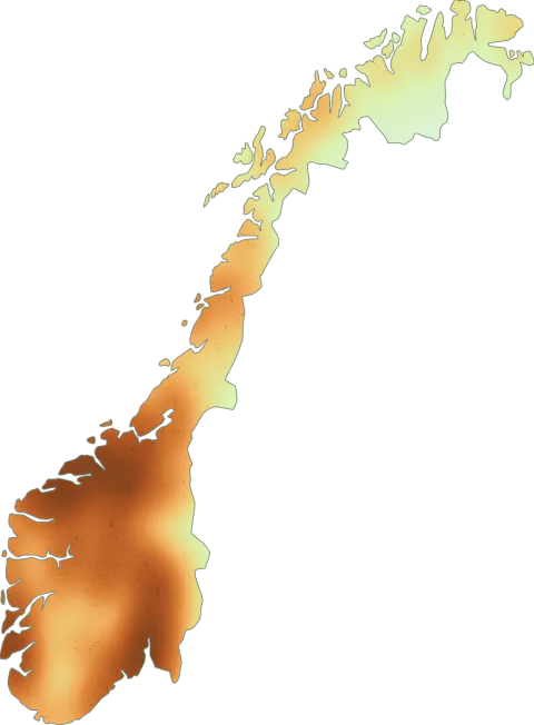 Kart over registrerte observasjoner av engvokssopp-gruppen i Norge.